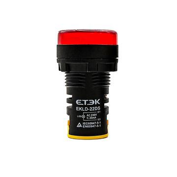 Лампа сигнальная, красная, 220VAC, светодиодная, EKLD-22DS-R-220