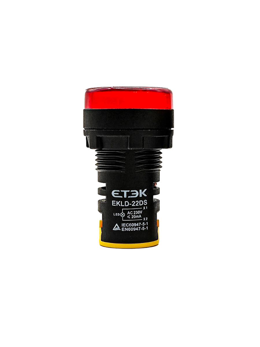 Лампа сигнальная, красная, 220VAC, светодиодная, EKLD-22DS-R-220